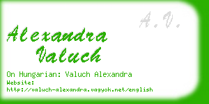 alexandra valuch business card